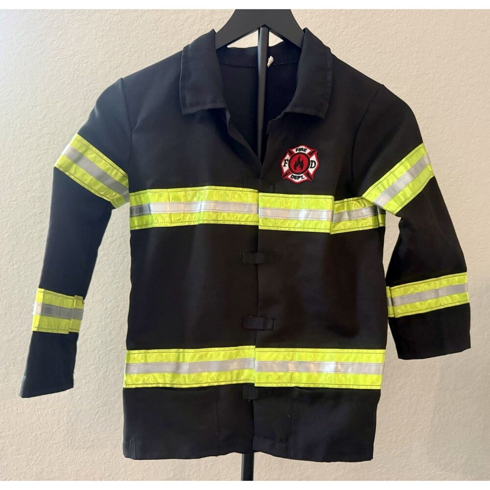 Costumes USA Child Firefighter Captain Jacket Only Black Size M (8-10) Halloween
